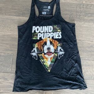 Puppies Make Me Happy flowy racerback tank